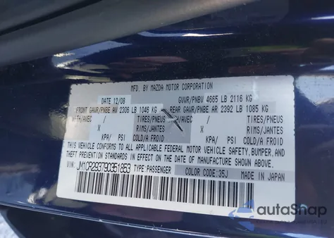 2009 Mazda Mazda5 Sport from USA, damaged, VIN JM1CR293790351853